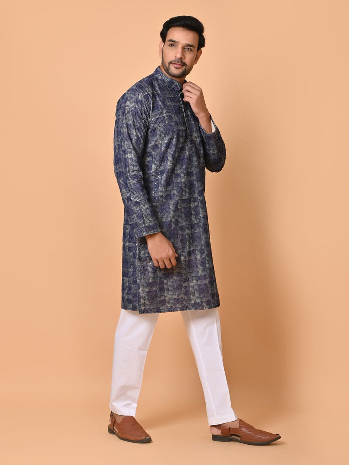 Sequence Navy Blue Kurta Set