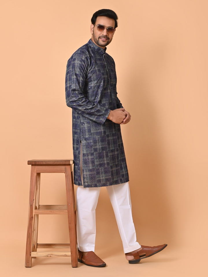 Sequence Navy Blue Kurta Set