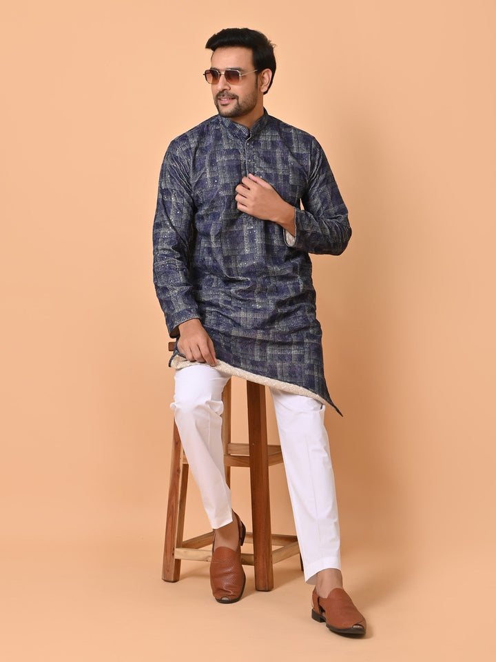 Sequence Navy Blue Kurta Set