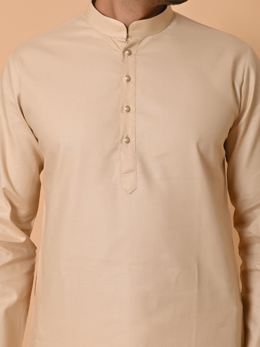 Solid Beige Kurta Set