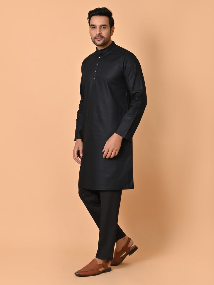 Solid Black Kurta Set