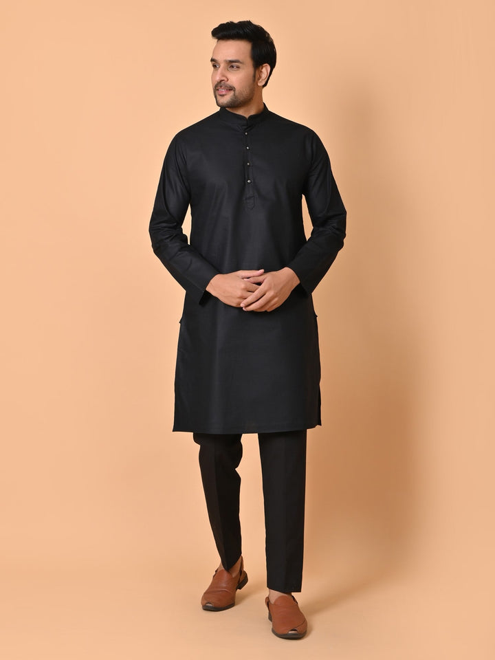 Solid Black Kurta Set