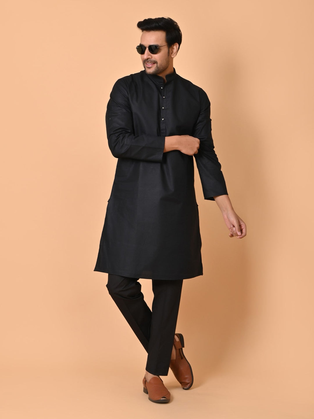 Solid Black Kurta Set