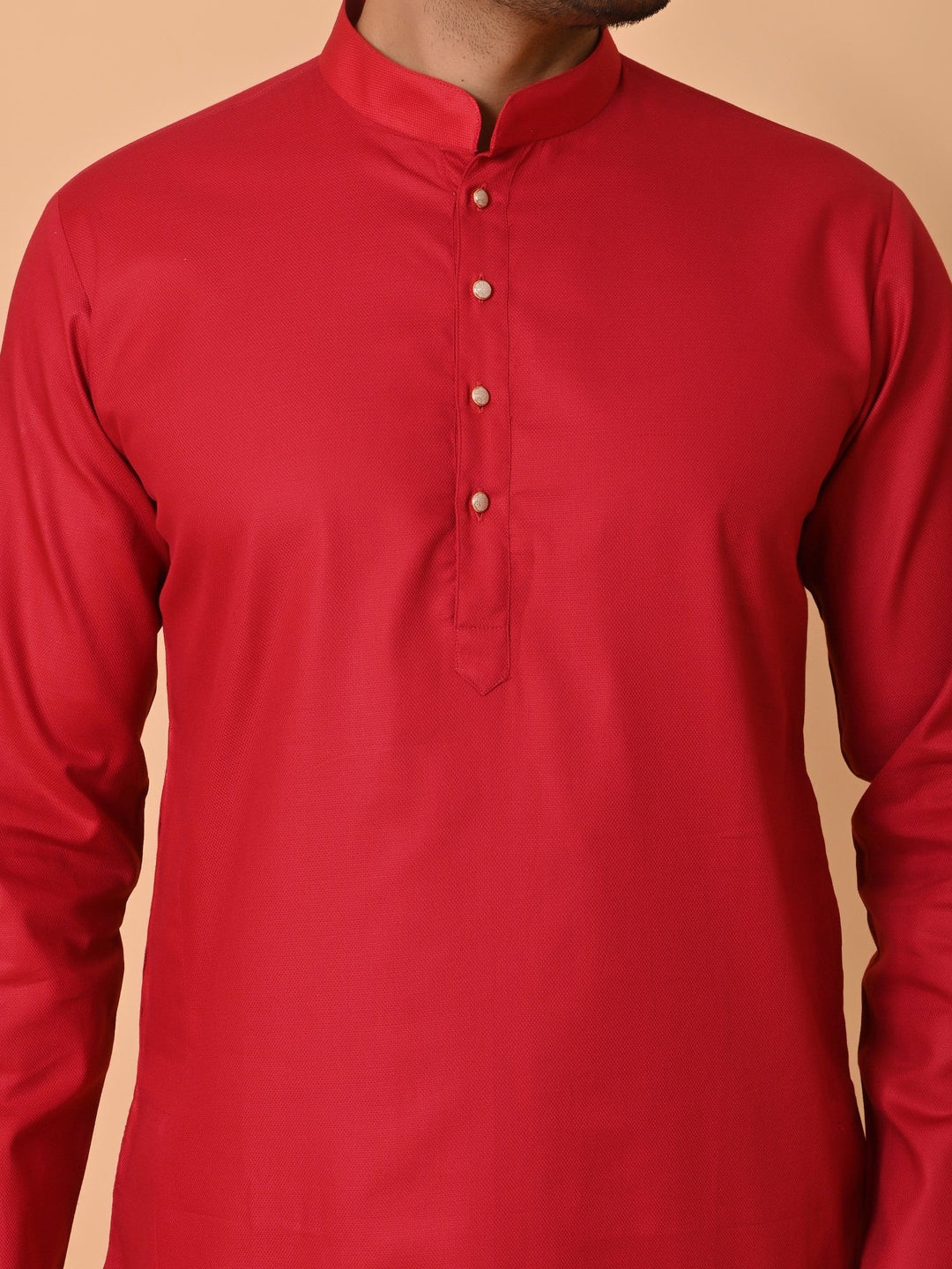 Solid Red Kurta Set