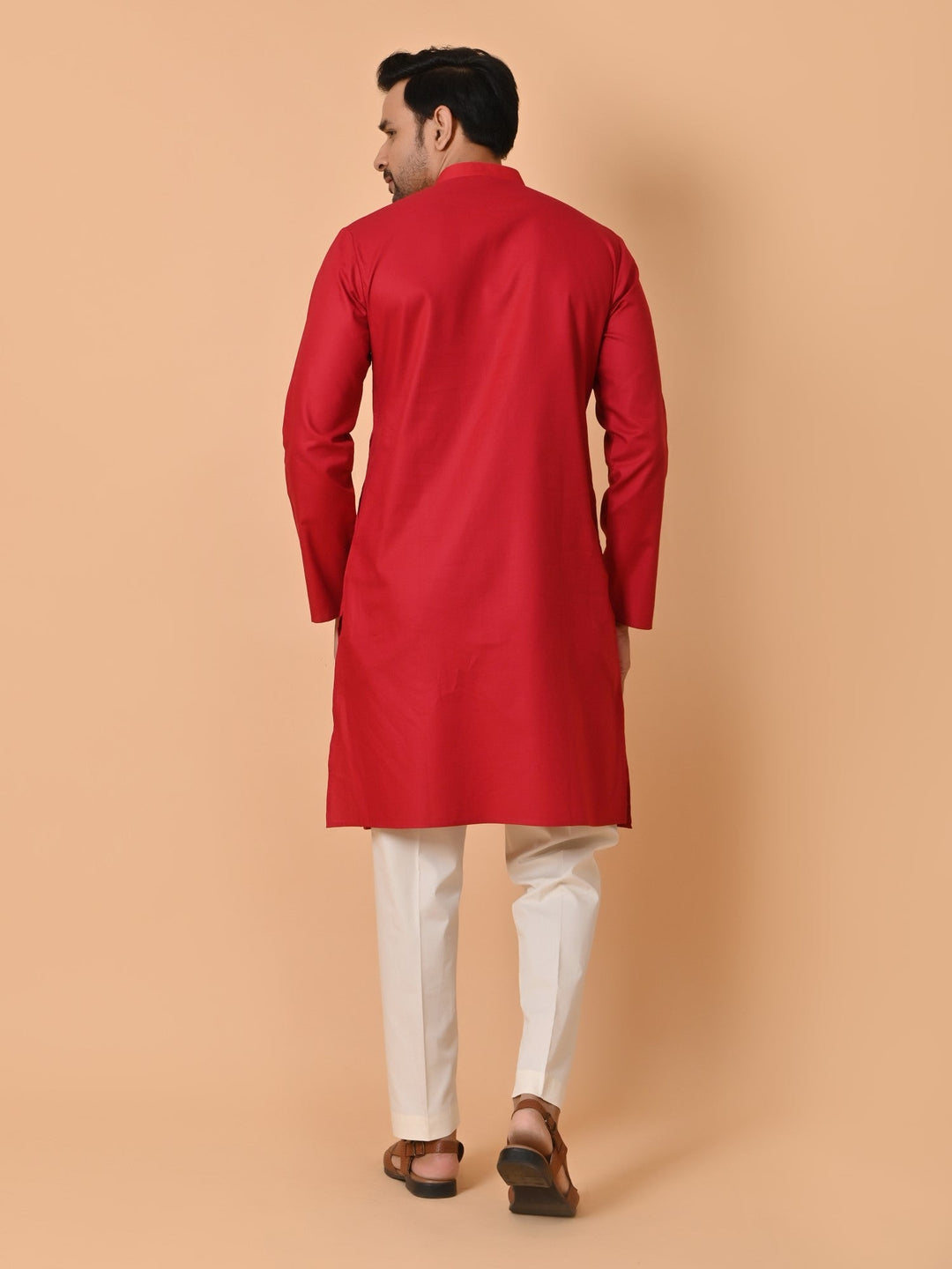 Solid Red Kurta Set