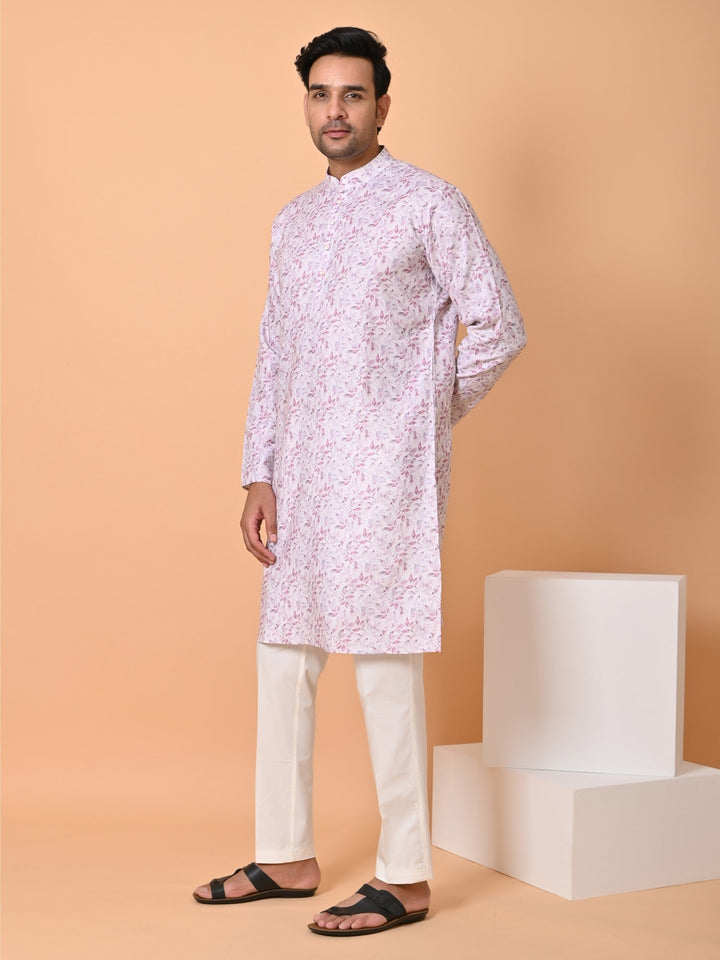 Leafs Pink Kurta Set