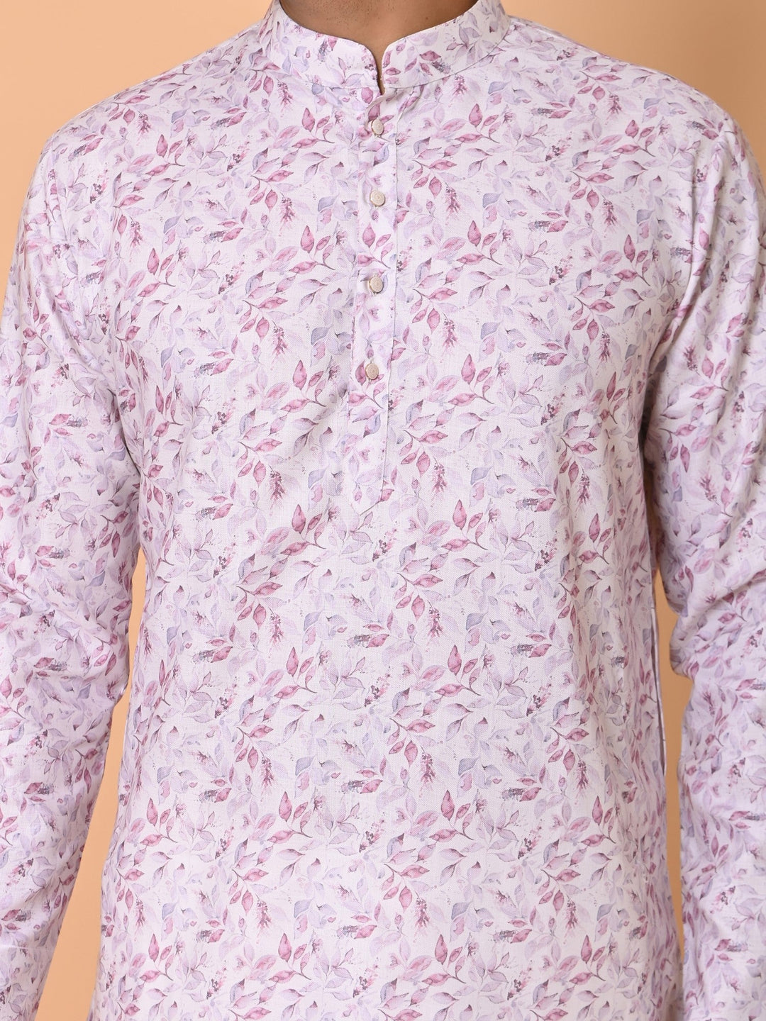 Leafs Pink Kurta Set