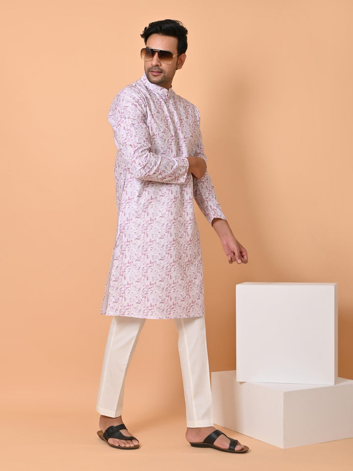 Leafs Pink Kurta Set