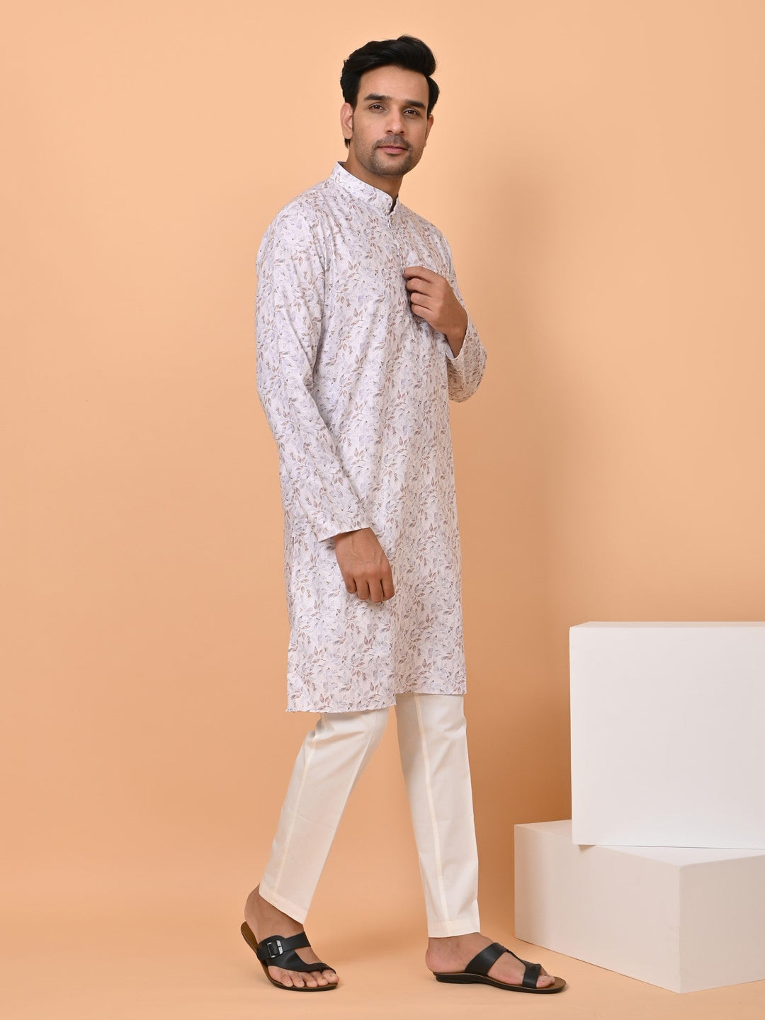 Leafs Brown Kurta Set