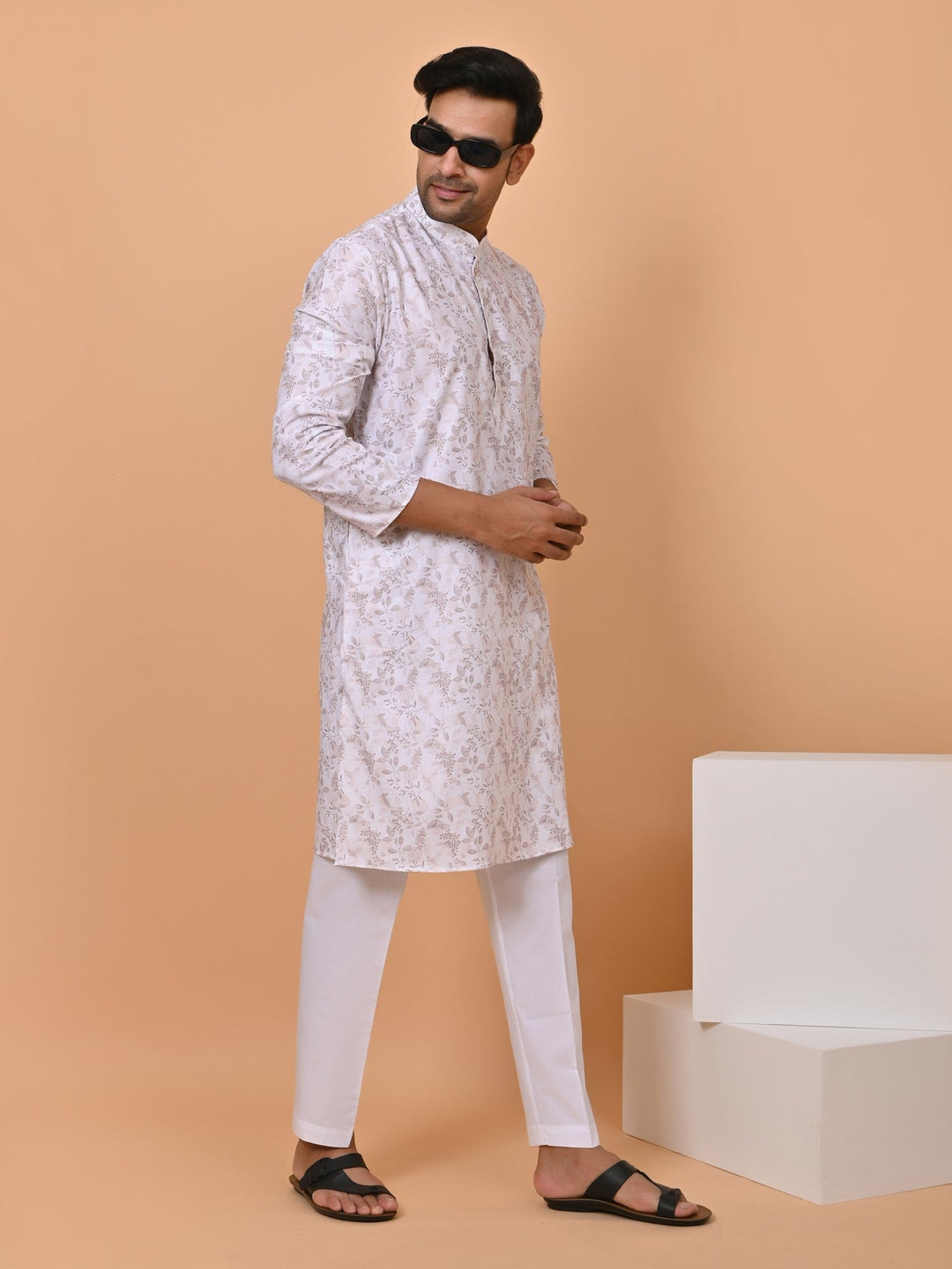 Leafs Brown Kurta Set