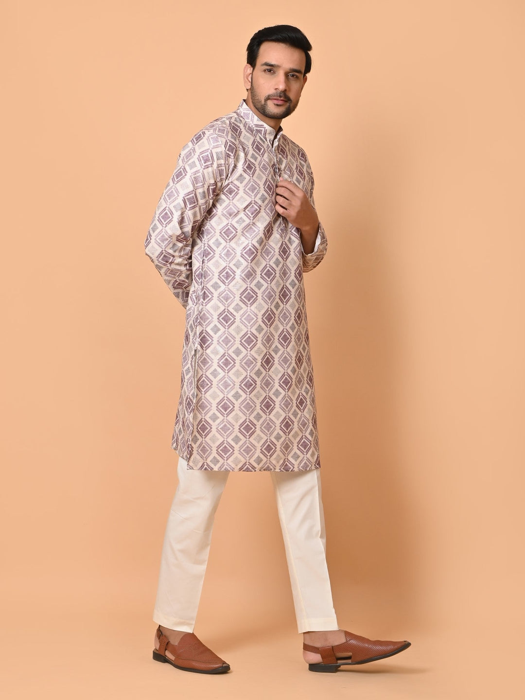 Sequence Cream Kurta Set