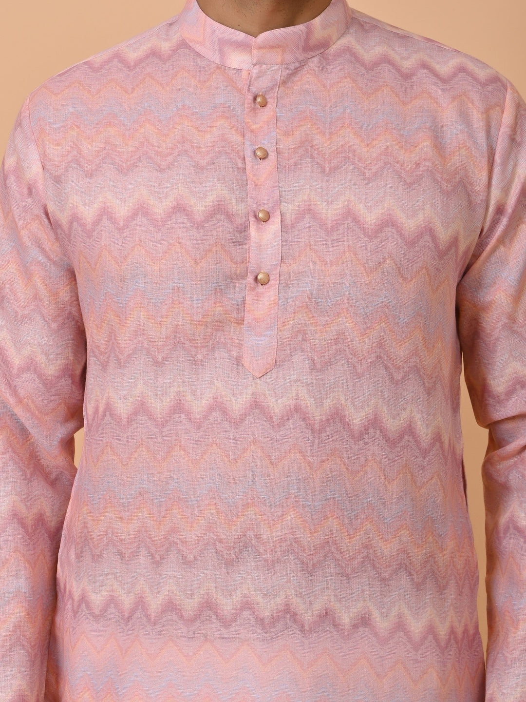 Geometric Pink Kurta Set