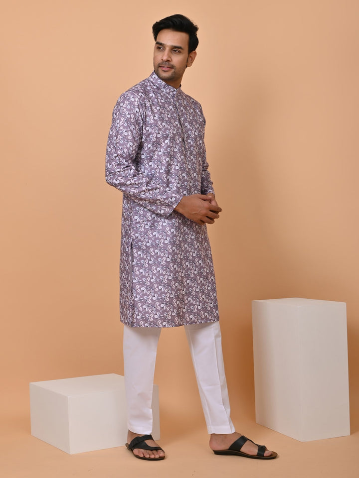 Floral Purple Kurta Set