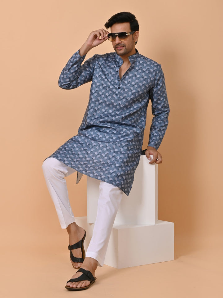 Floral Blue Kurta Set