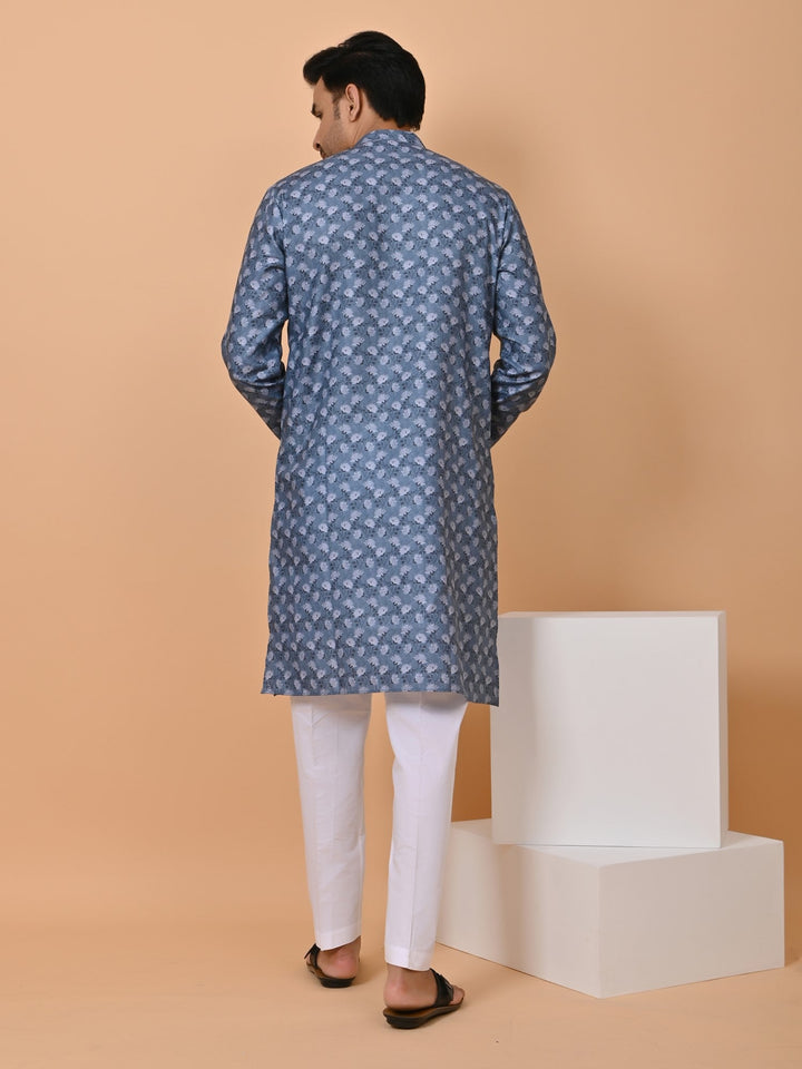 Floral Blue Kurta Set