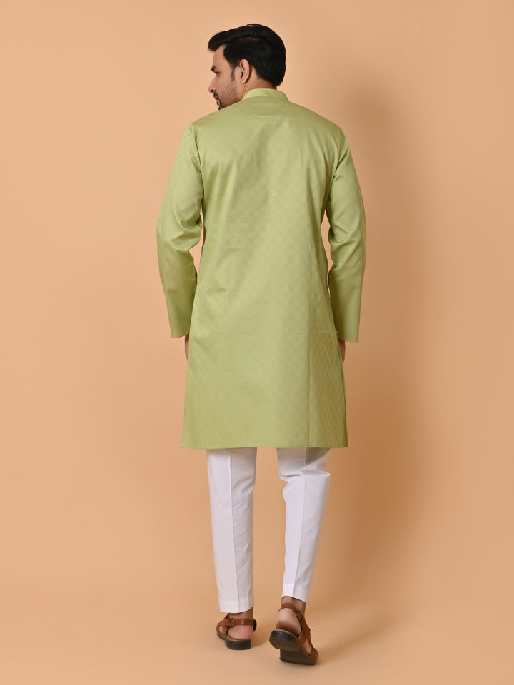 Checked Green Kurta Set