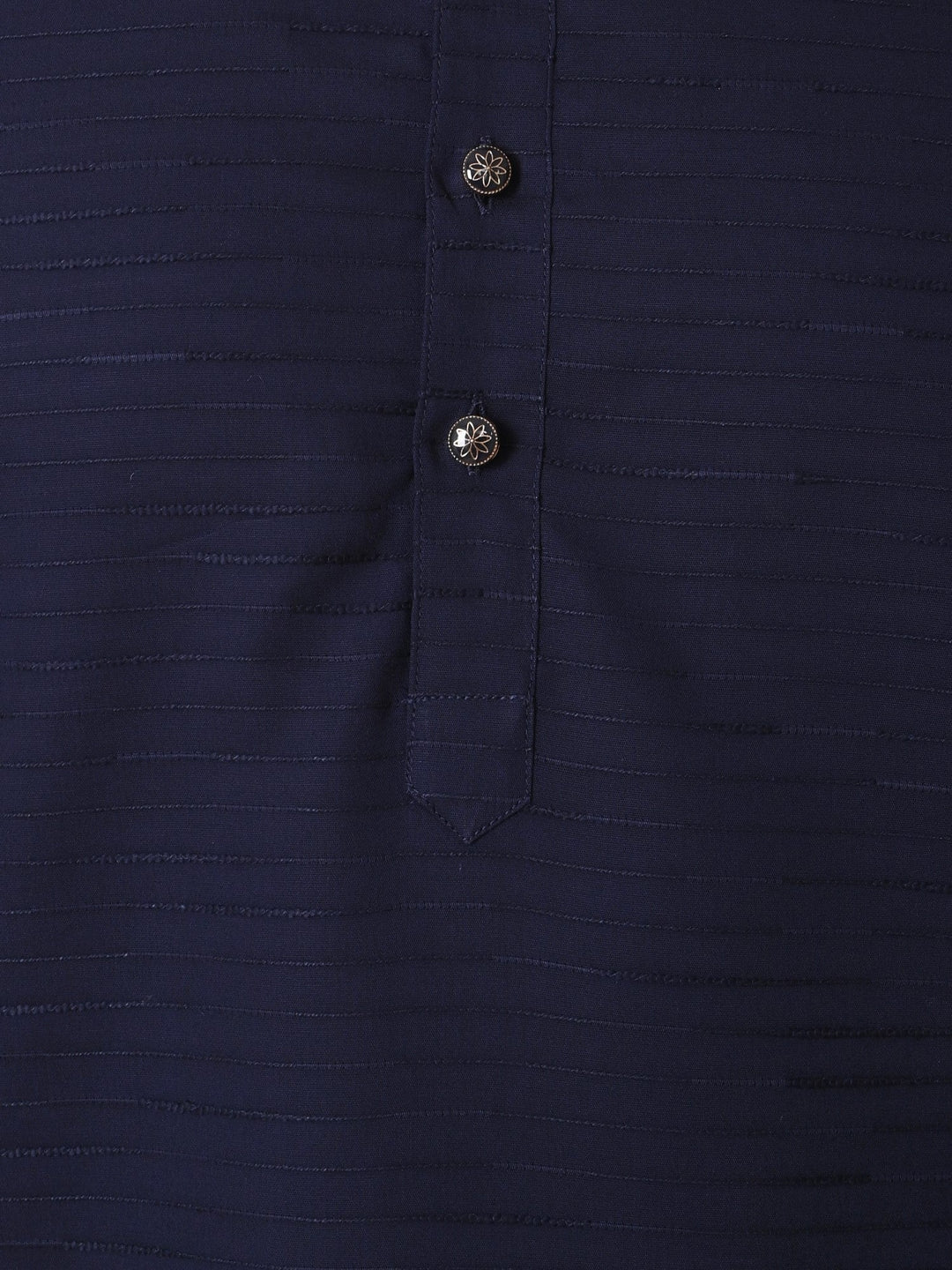 Striped Navy Blue Kurta Set