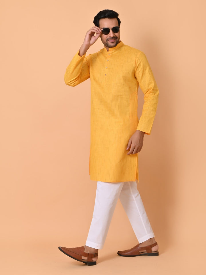 Striped Yellow Kurta Set