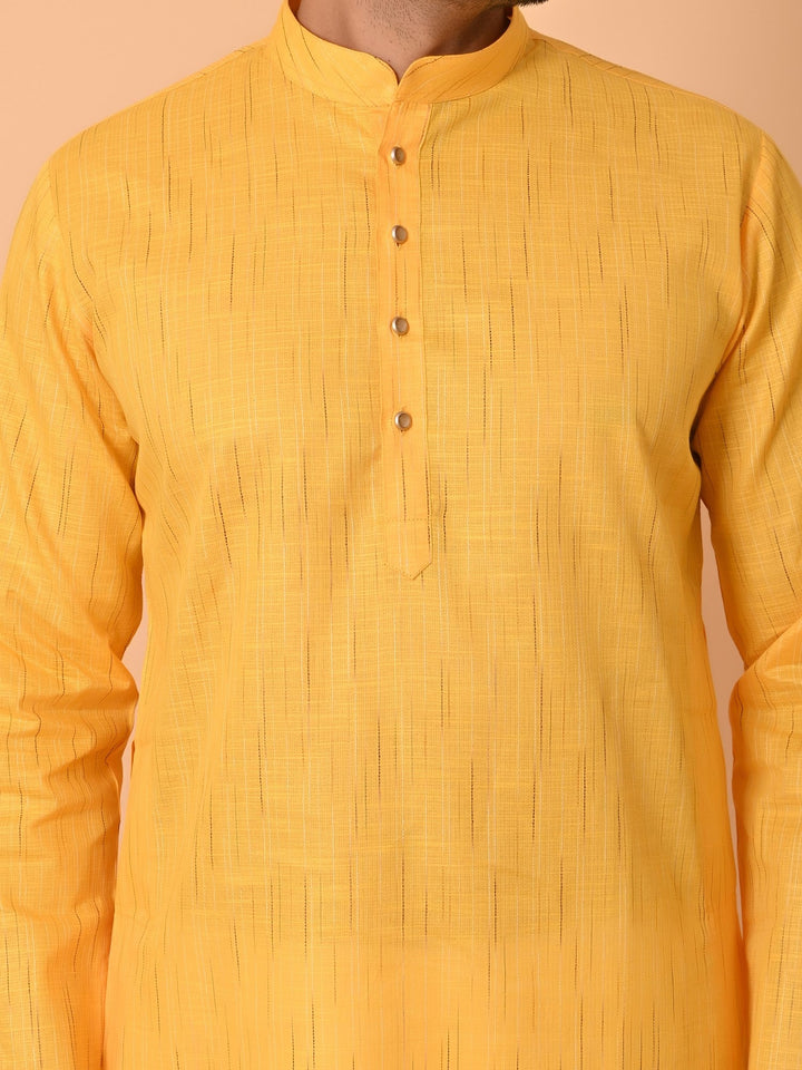 Striped Yellow Kurta Set