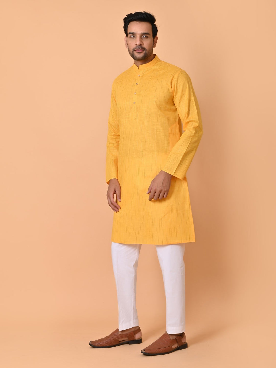 Striped Yellow Kurta Set