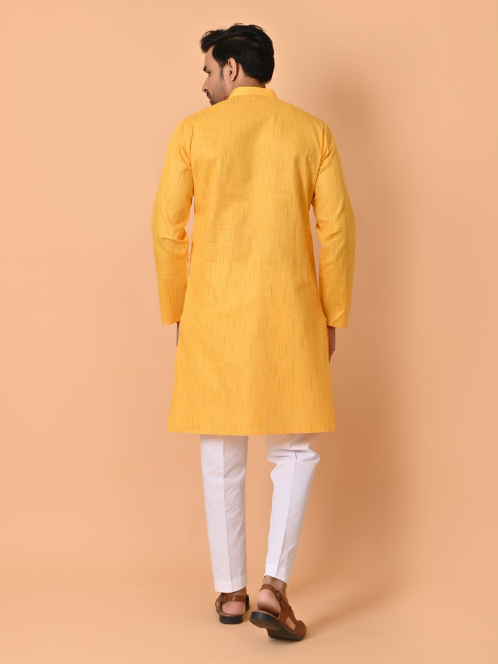 Striped Yellow Kurta Set