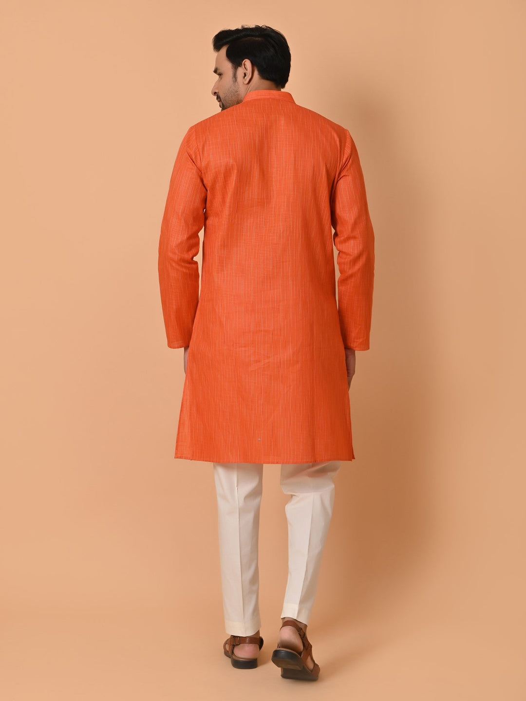 Striped Rust Kurta Set