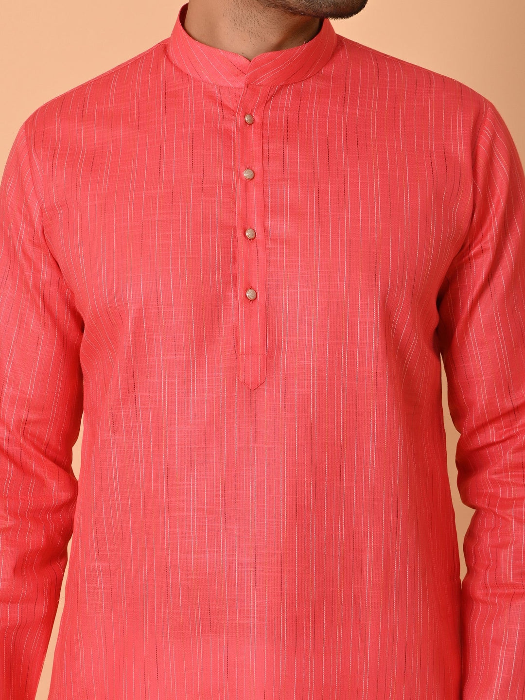 Striped Pink Kurta Set