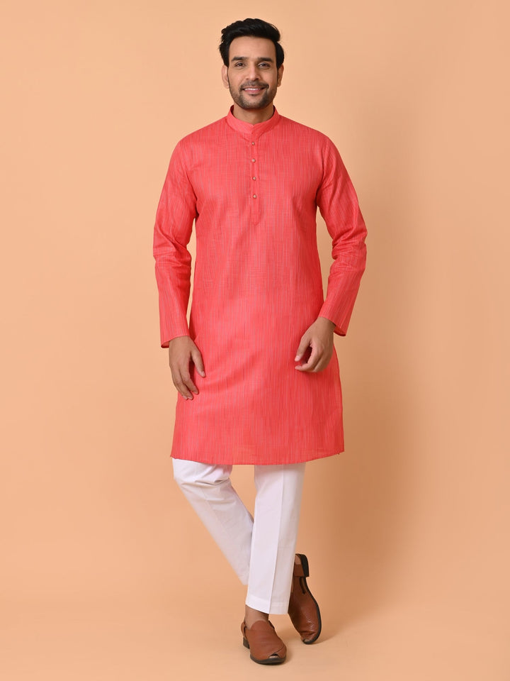 Striped Pink Kurta Set