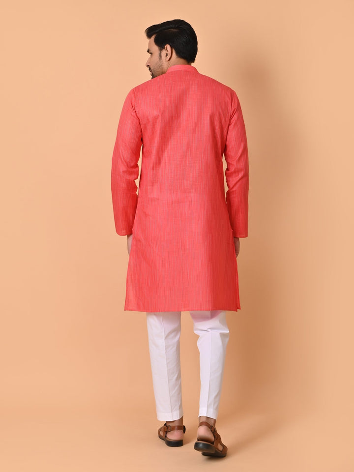 Striped Pink Kurta Set