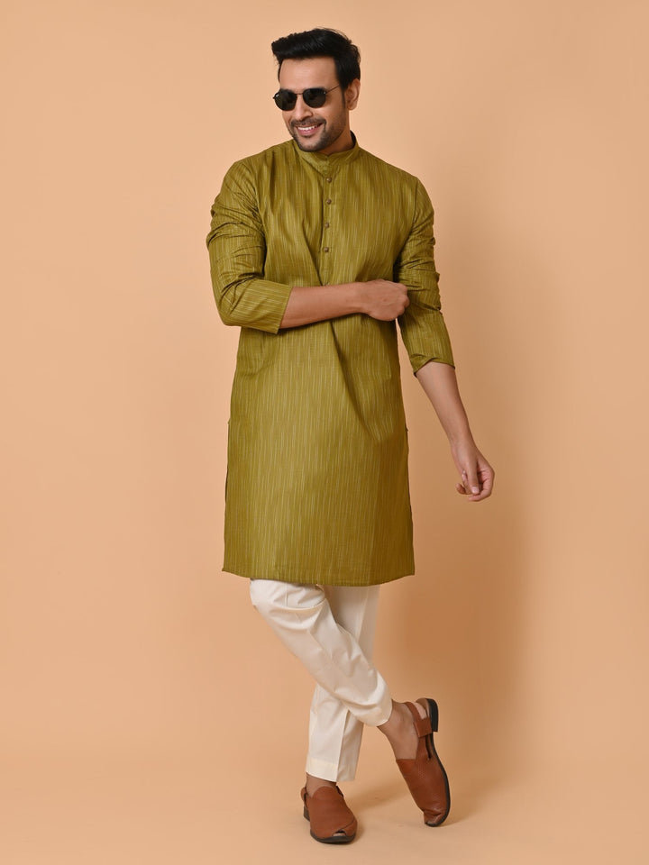 Striped Green Kurta Set