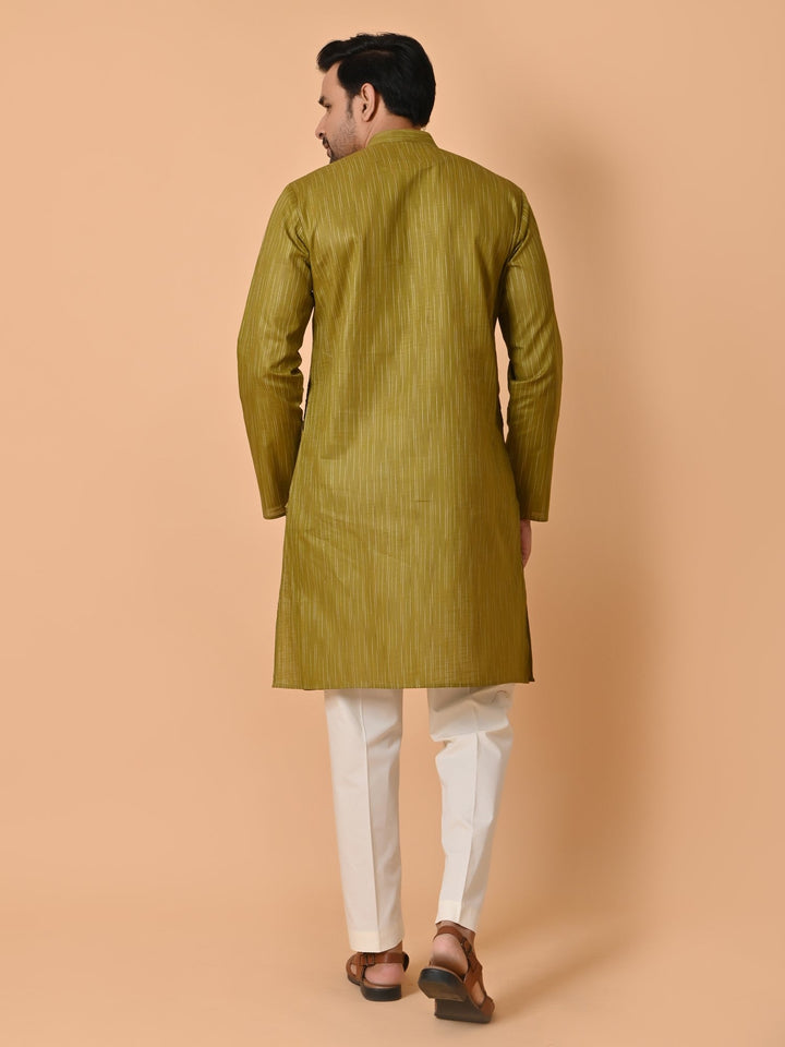 Striped Green Kurta Set
