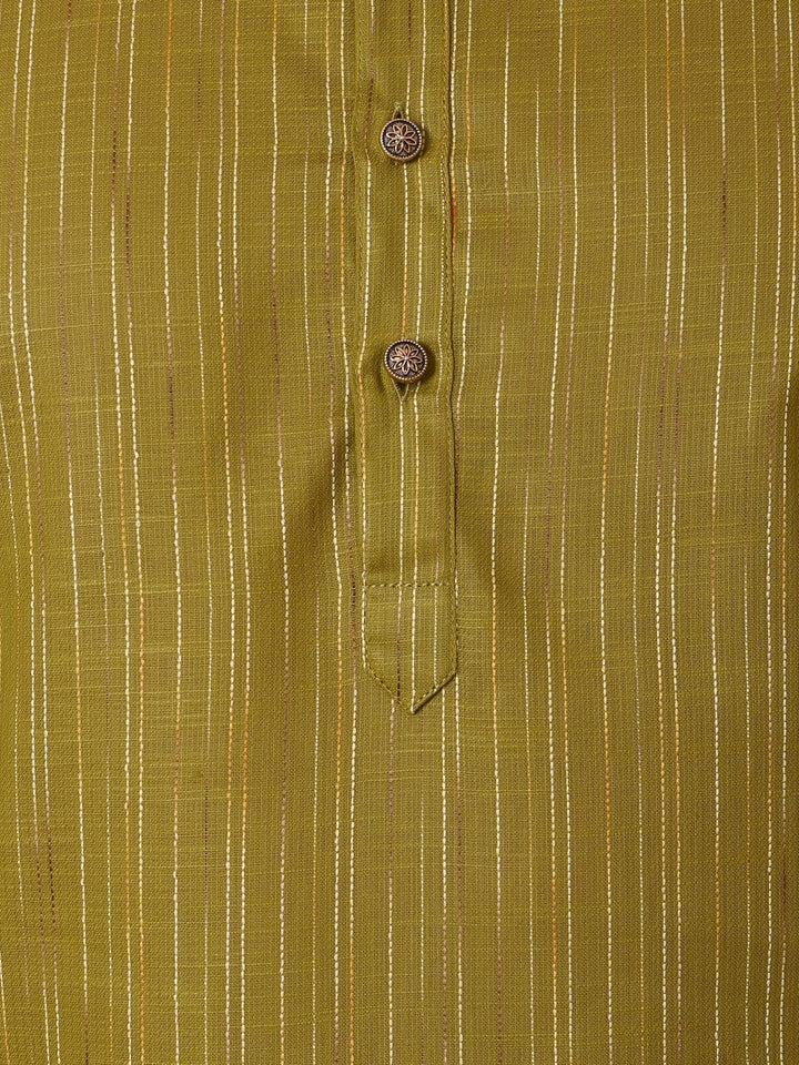 Striped Green Kurta Set