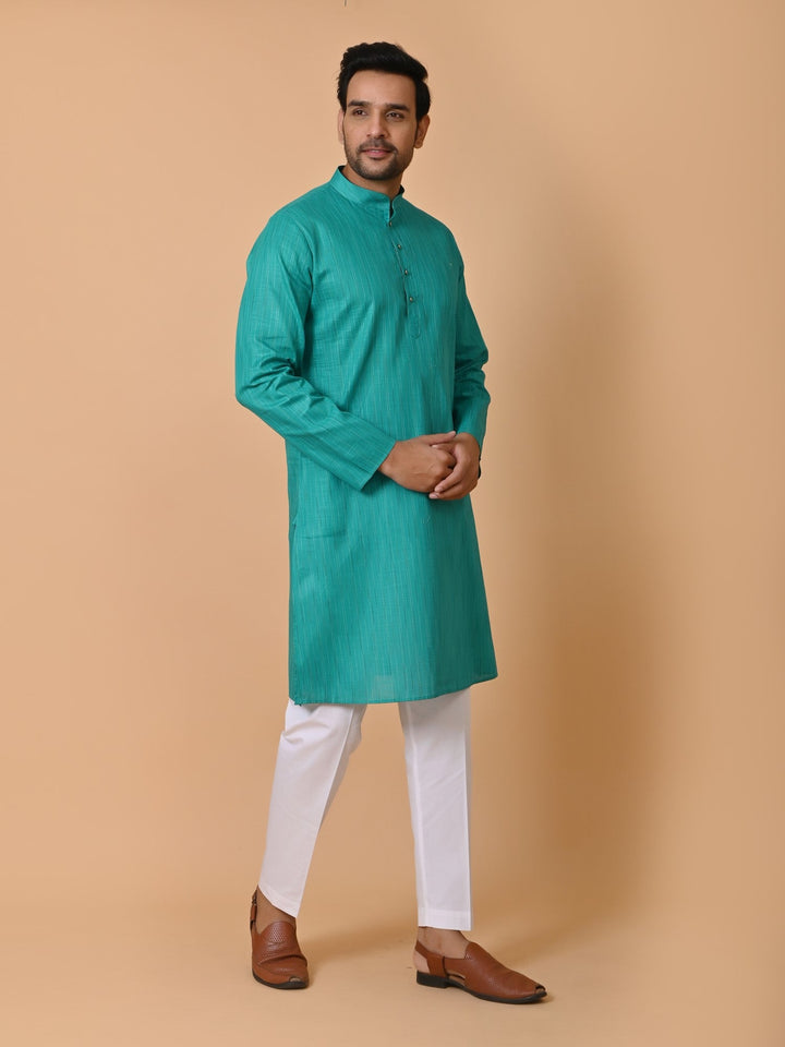 Striped Green Kurta Set