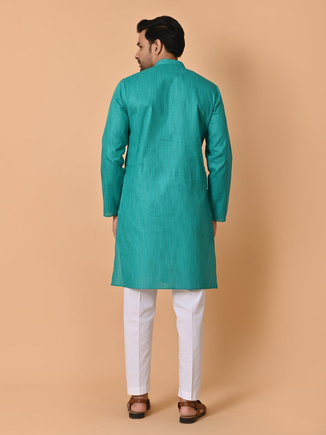 Striped Green Kurta Set