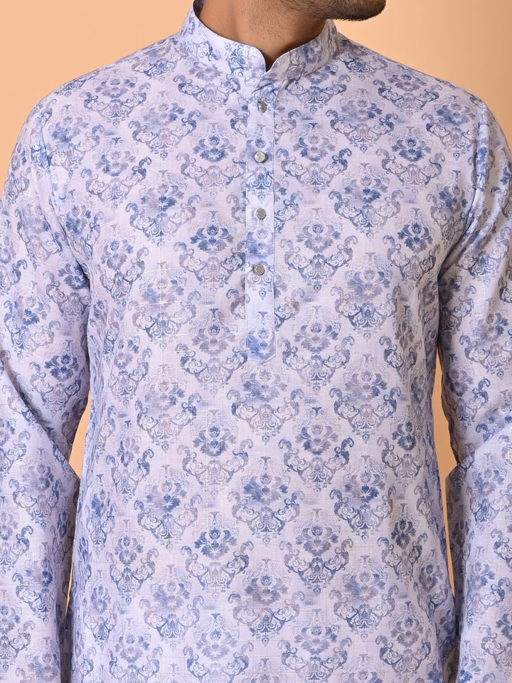 Floral Blue Kurta Set