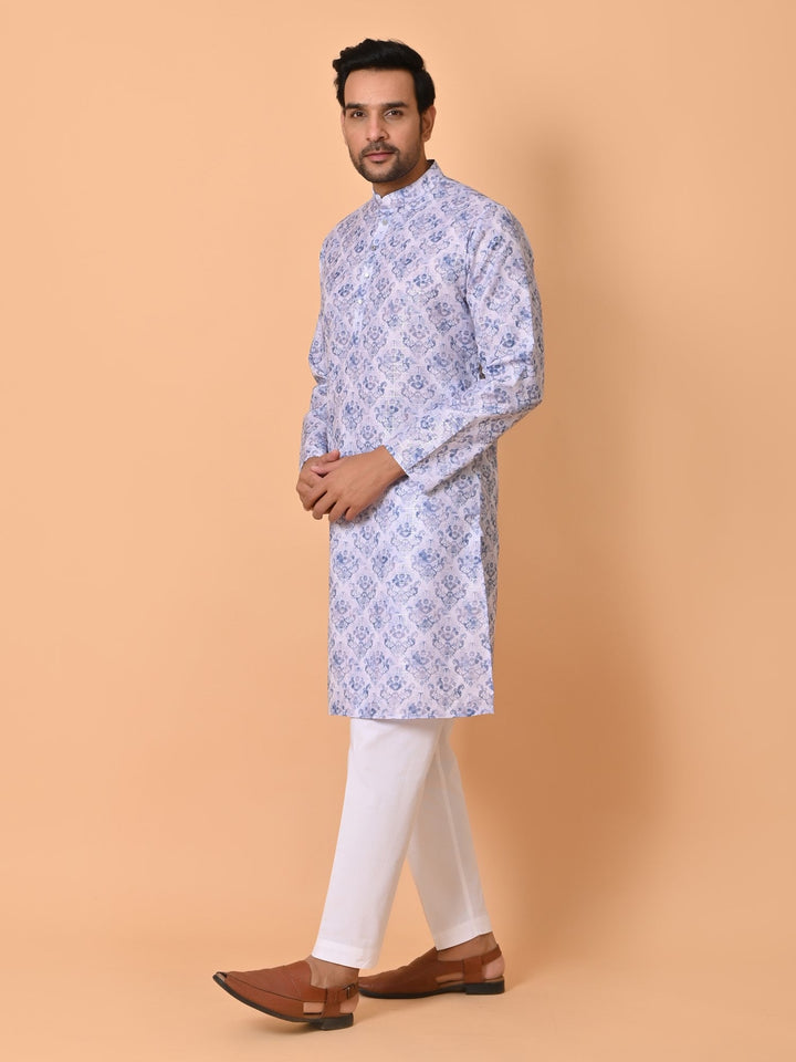 Floral Blue Kurta Set