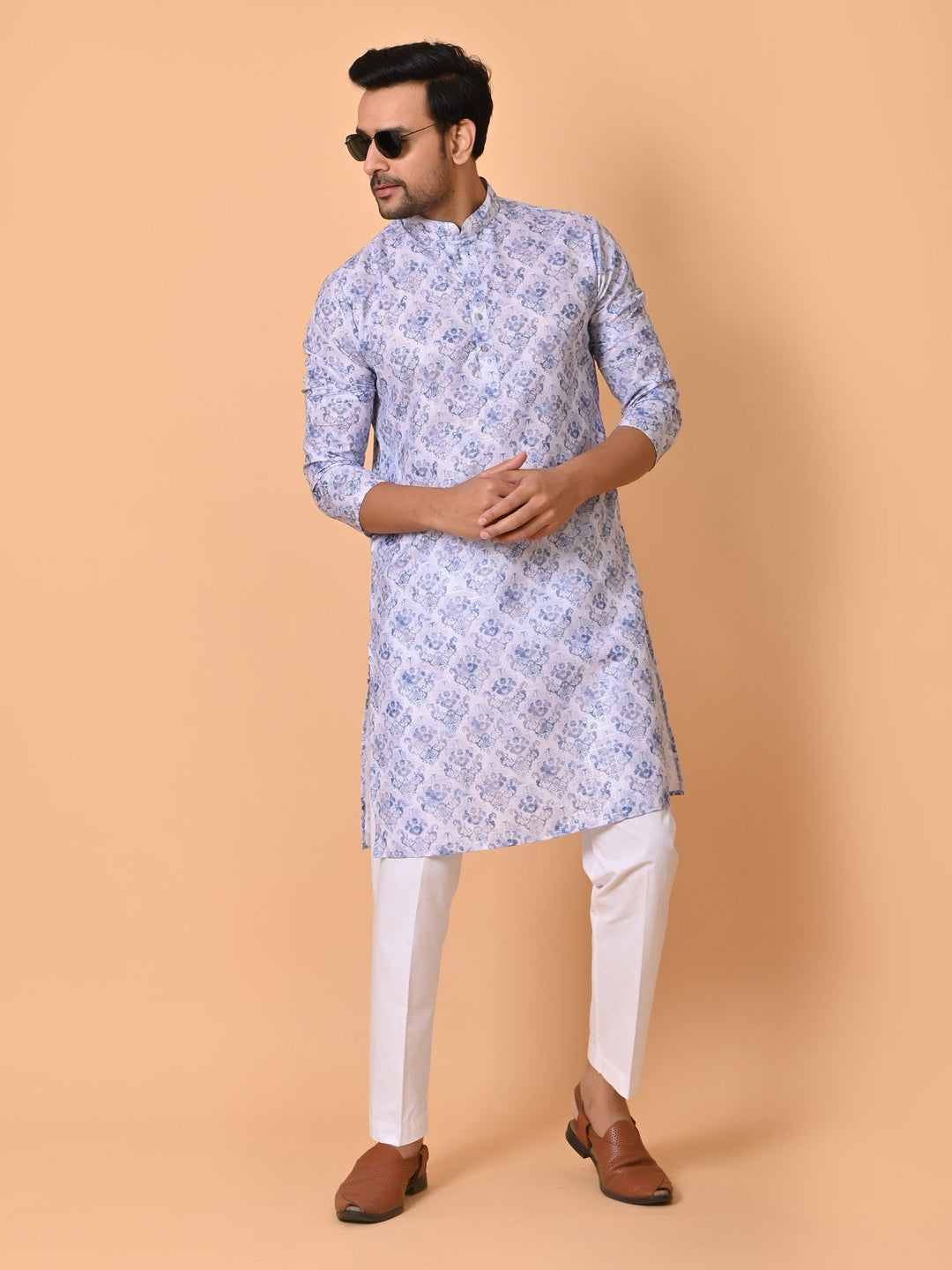 Floral Blue Kurta Set