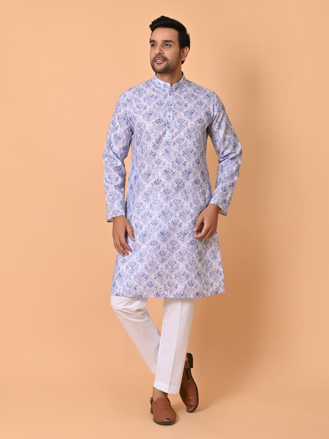 Floral Blue Kurta Set