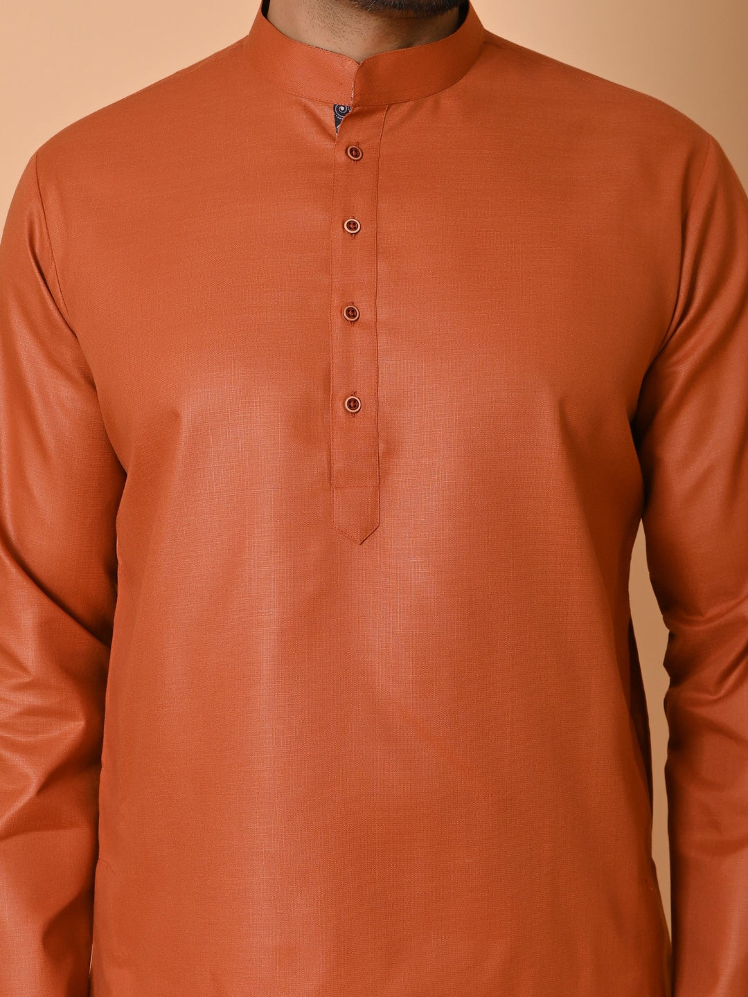 Solid Rust Kurta Set