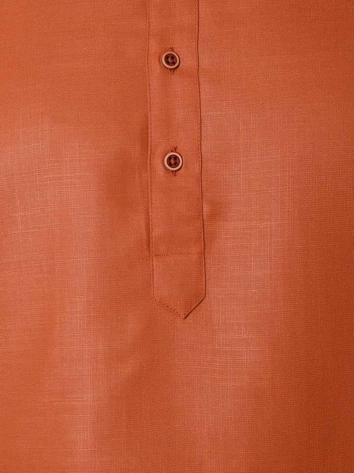 Solid Rust Kurta Set