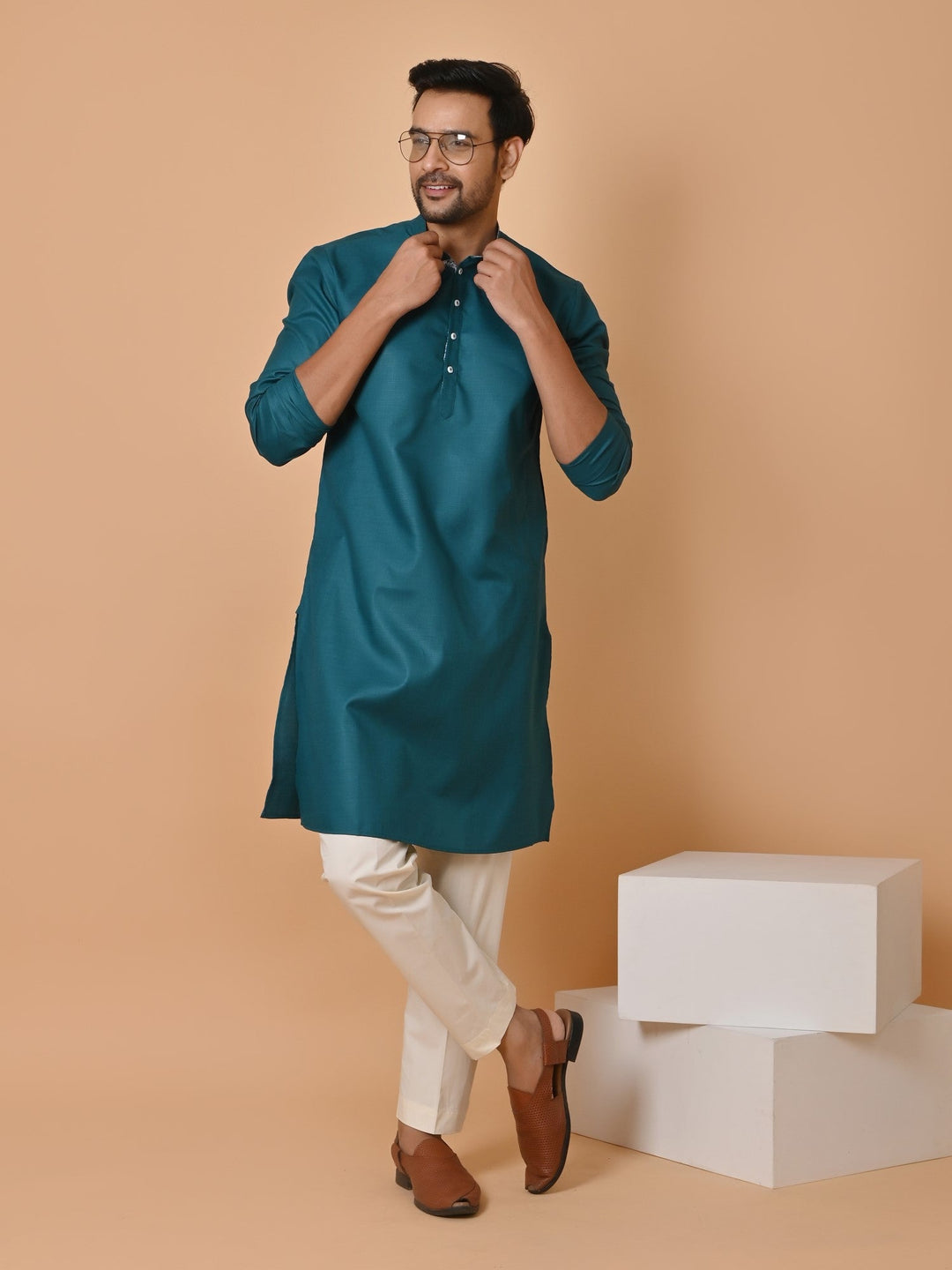 Solid Green Kurta Set