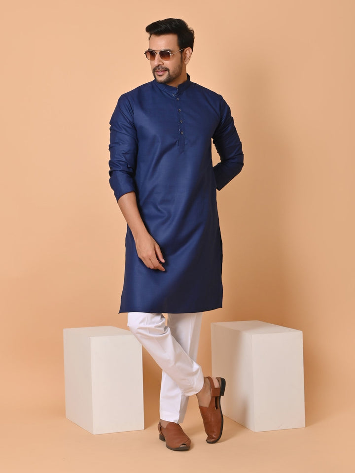 Solid Blue Kurta Set