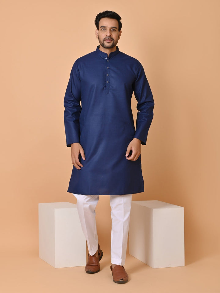 Solid Blue Kurta Set