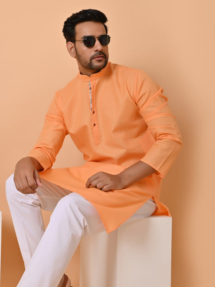 Solid Peach Kurta Set