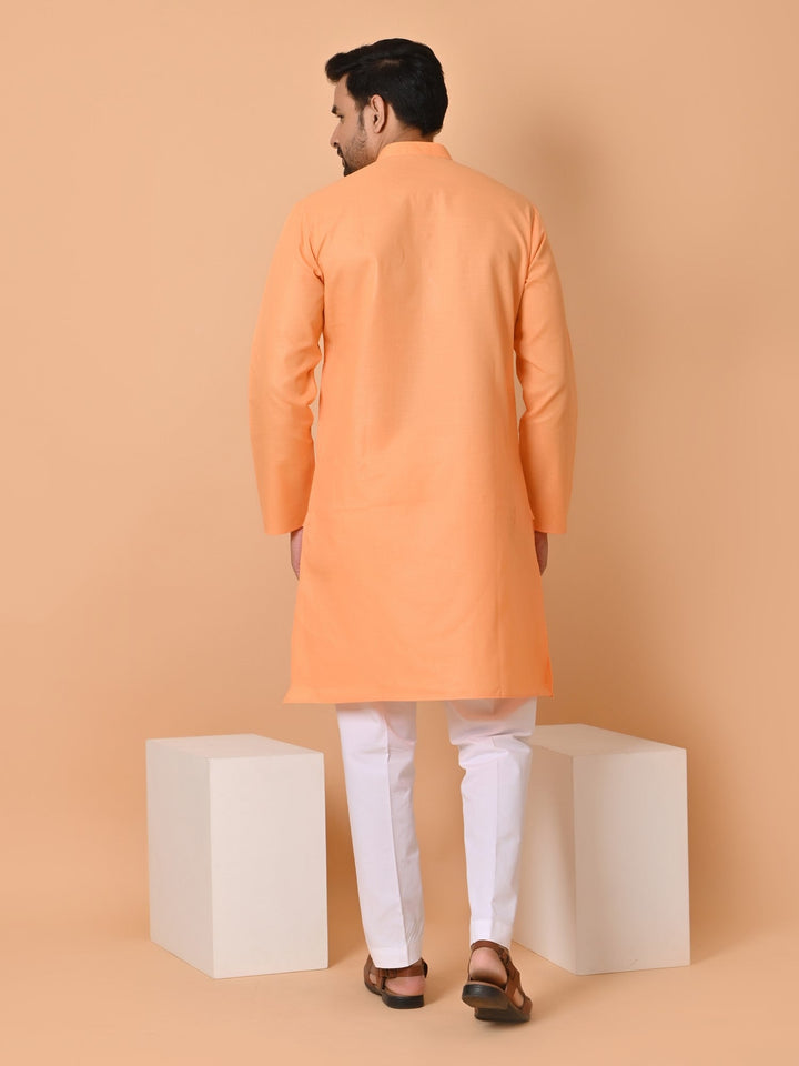 Solid Peach Kurta Set