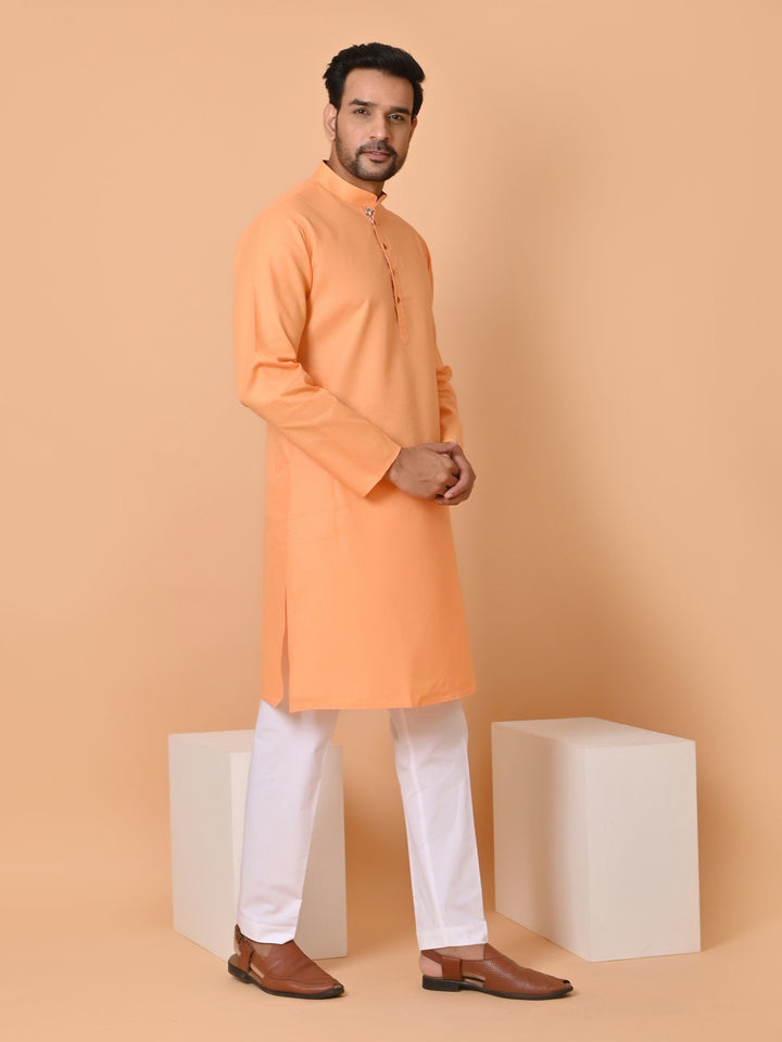 Solid Peach Kurta Set