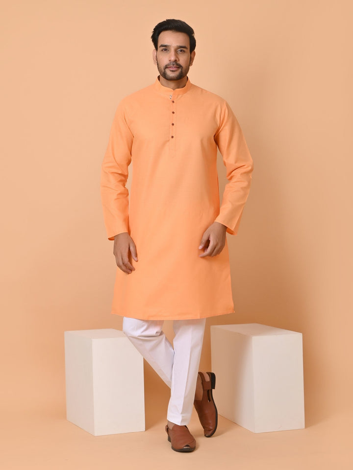 Solid Peach Kurta Set