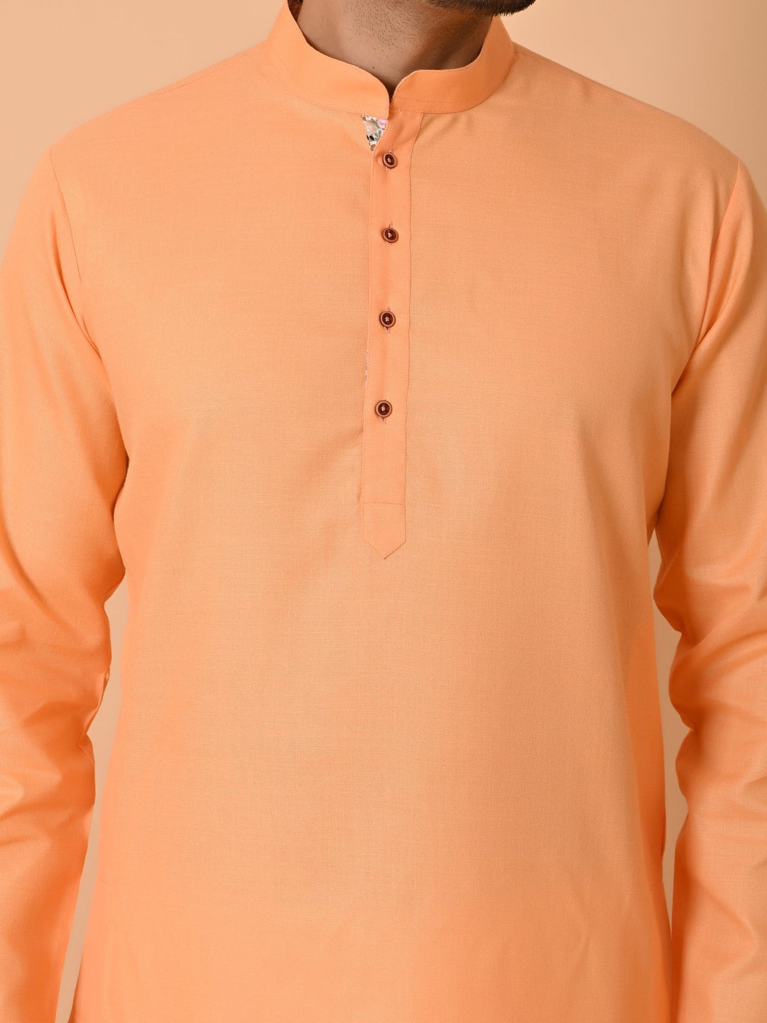 Solid Peach Kurta Set