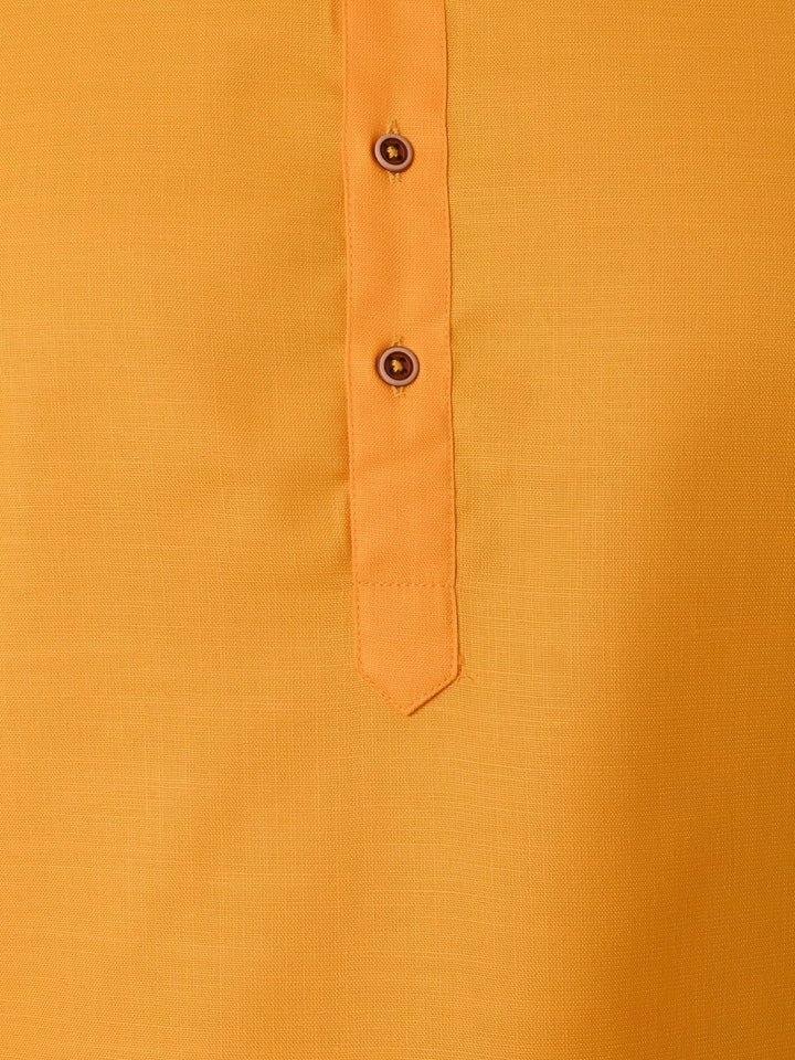 Solid Mustard Kurta Set