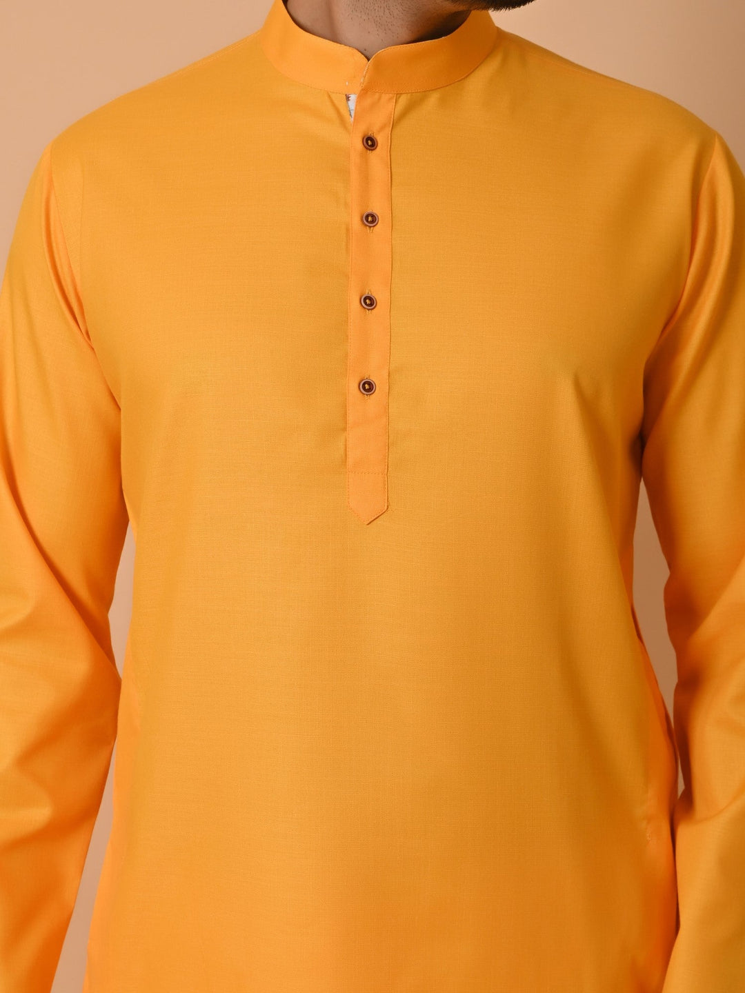 Solid Mustard Kurta Set